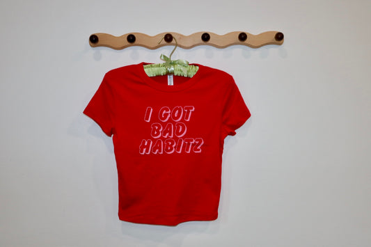 Women's Bad Habits Baby Tee